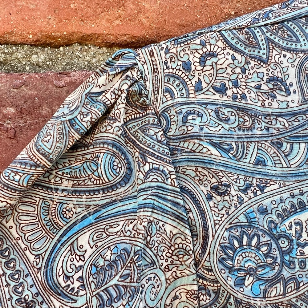 Karma Highway Paisley Boho Buttoned Back Poly Silk Maxi Dress NWT - Picture 8 of 8